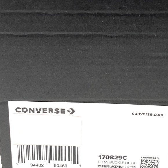 Converse Sneaker Men's Size 170829C CTAS BUCKLE UP High White Harbor Teal Canvas - Picture 8 of 9